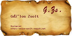 Gálos Zsolt névjegykártya
