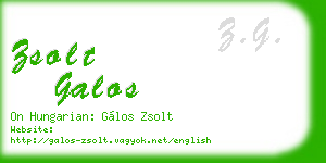 zsolt galos business card